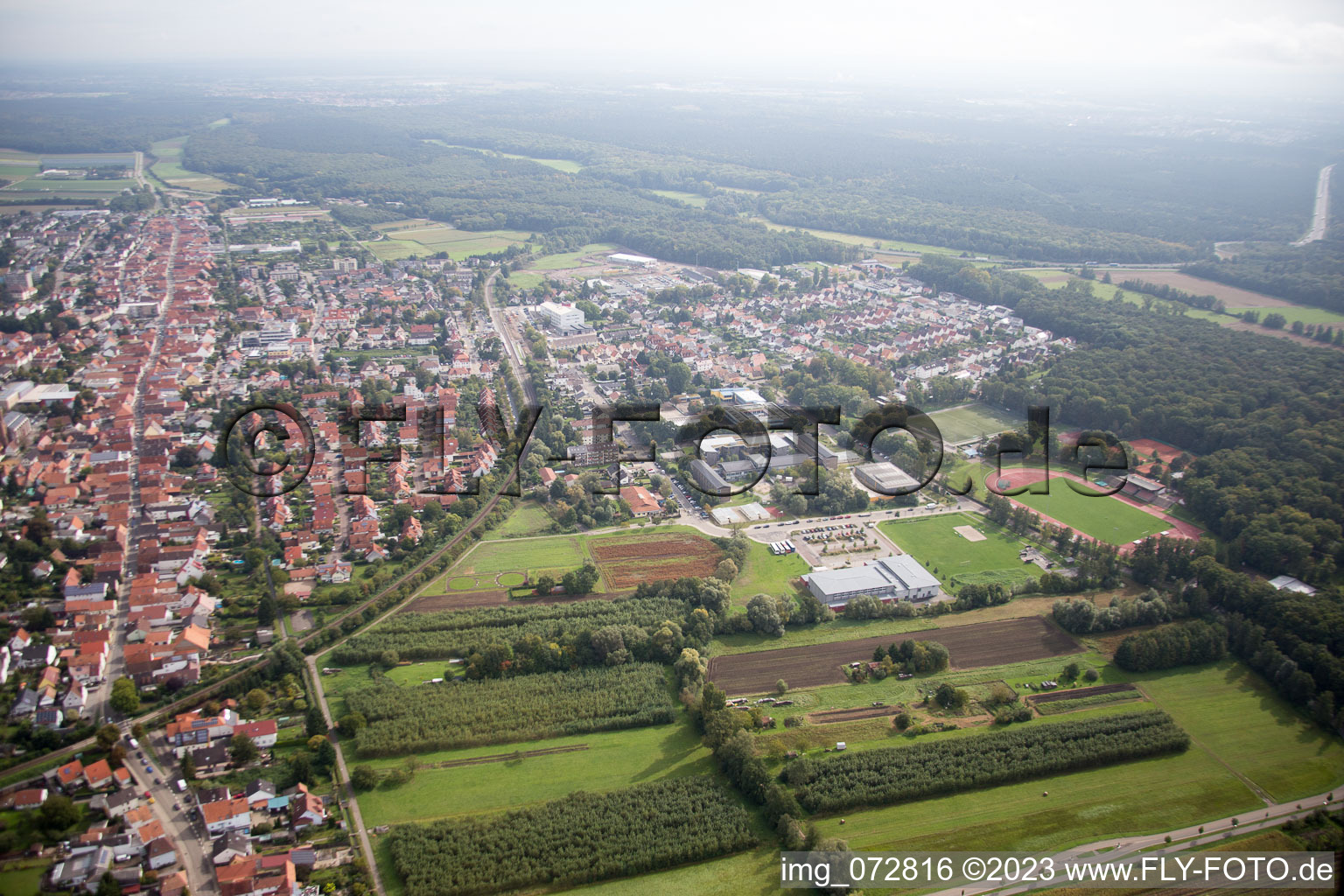 Vue oblique de Kandel dans le département Rhénanie-Palatinat, Allemagne