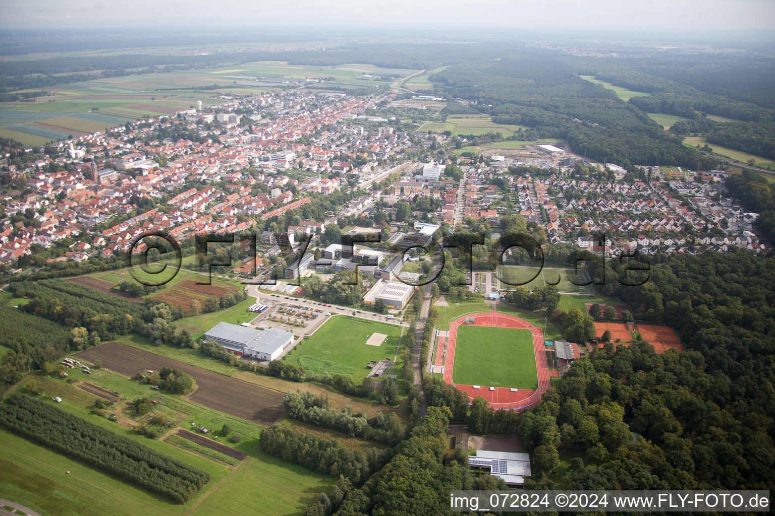 Kandel dans le département Rhénanie-Palatinat, Allemagne vue d'en haut