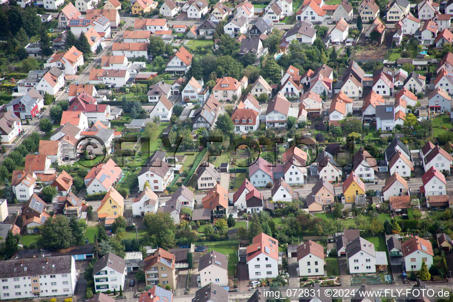 Vue oblique de Règlement à Kandel dans le département Rhénanie-Palatinat, Allemagne