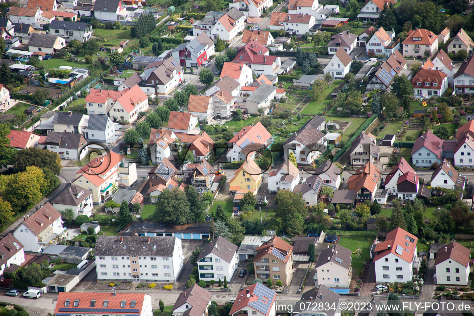 Règlement à Kandel dans le département Rhénanie-Palatinat, Allemagne hors des airs