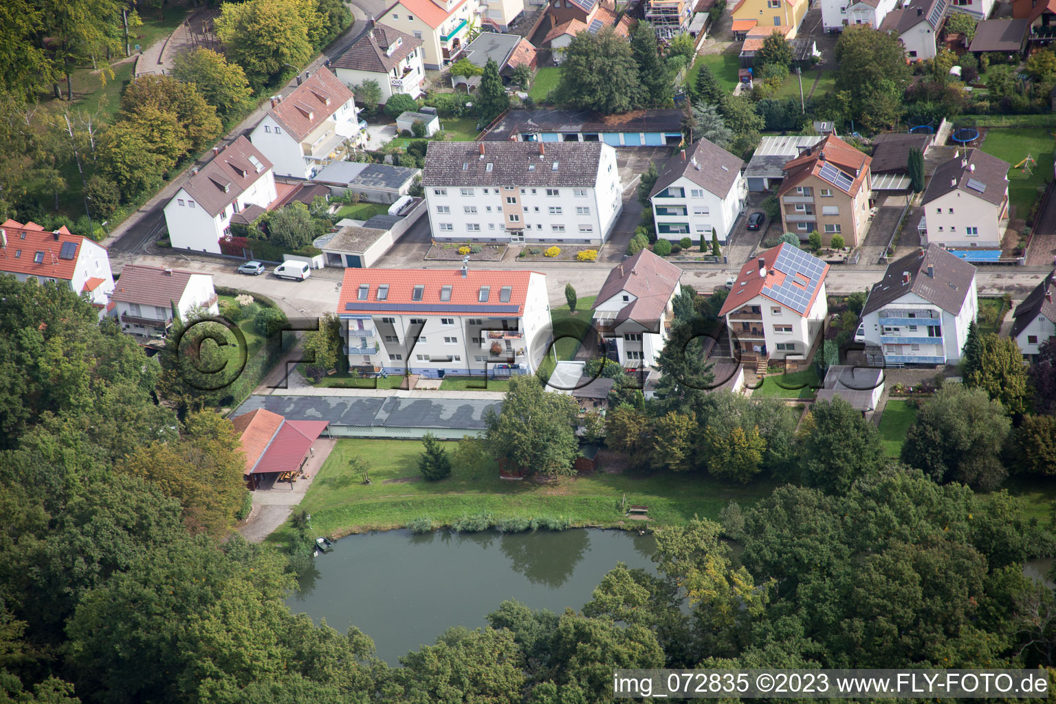 Règlement à Kandel dans le département Rhénanie-Palatinat, Allemagne vue d'en haut
