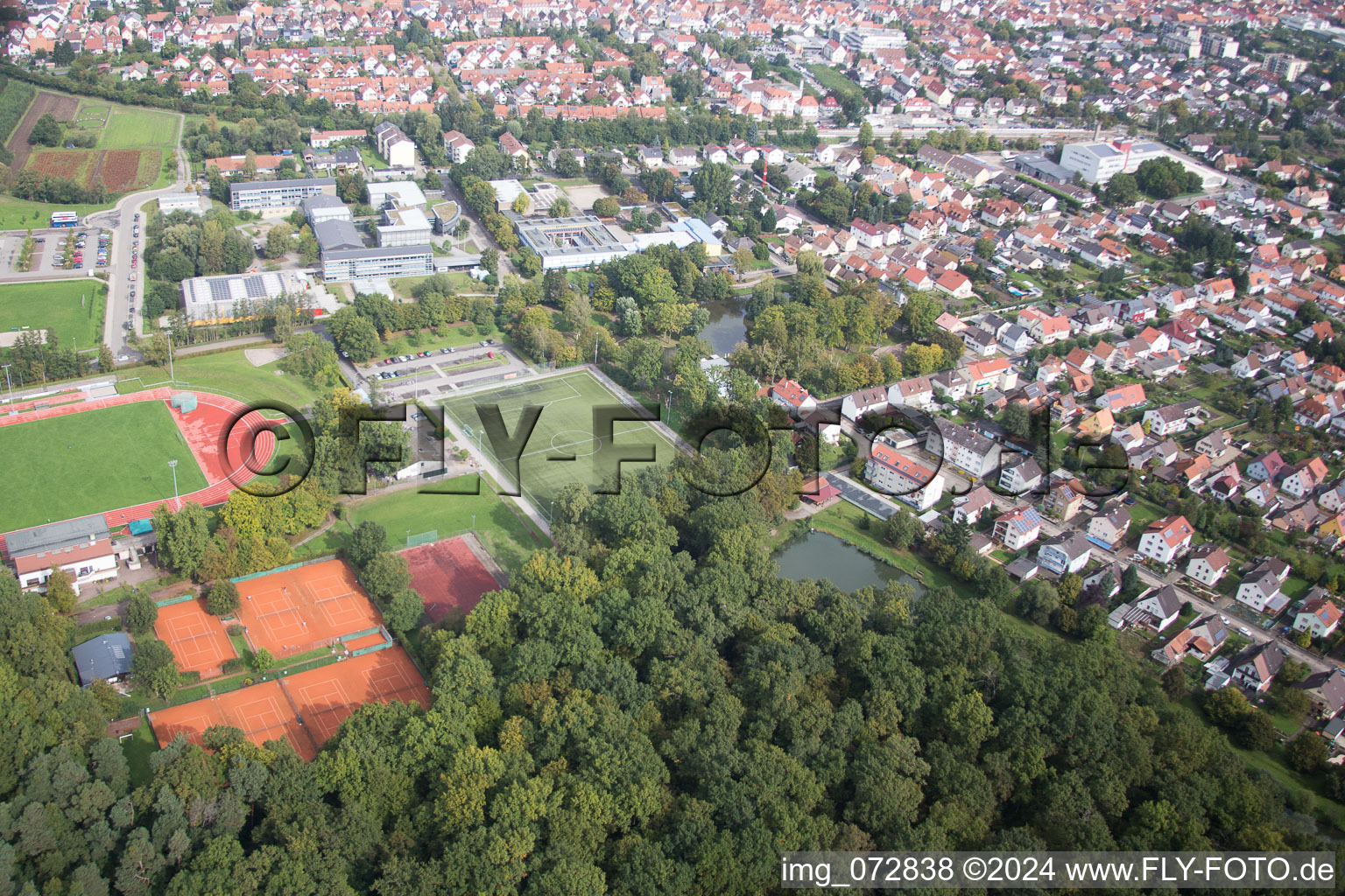 Vue d'oiseau de Règlement à Kandel dans le département Rhénanie-Palatinat, Allemagne