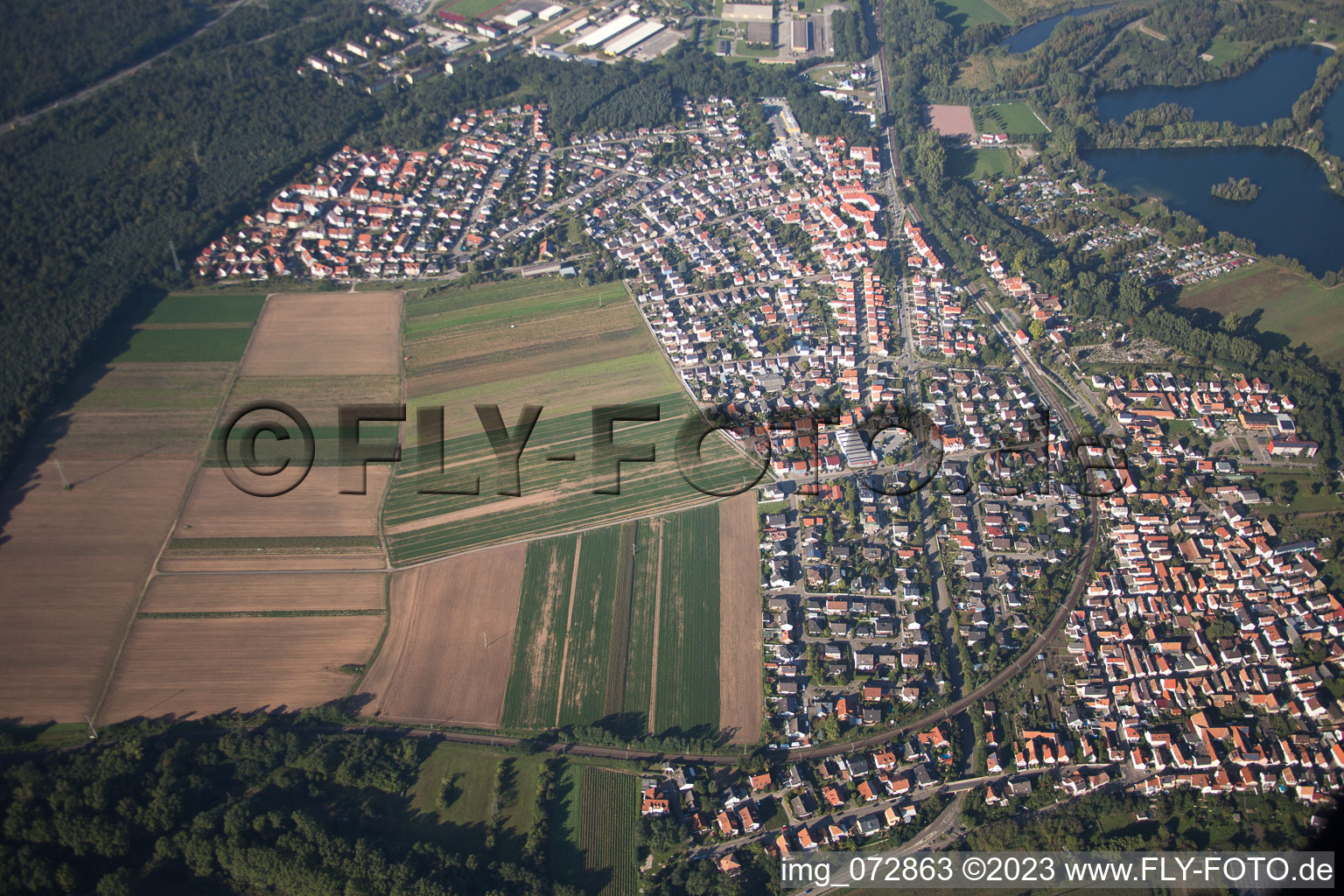 Photographie aérienne de Quartier Sondernheim in Germersheim dans le département Rhénanie-Palatinat, Allemagne