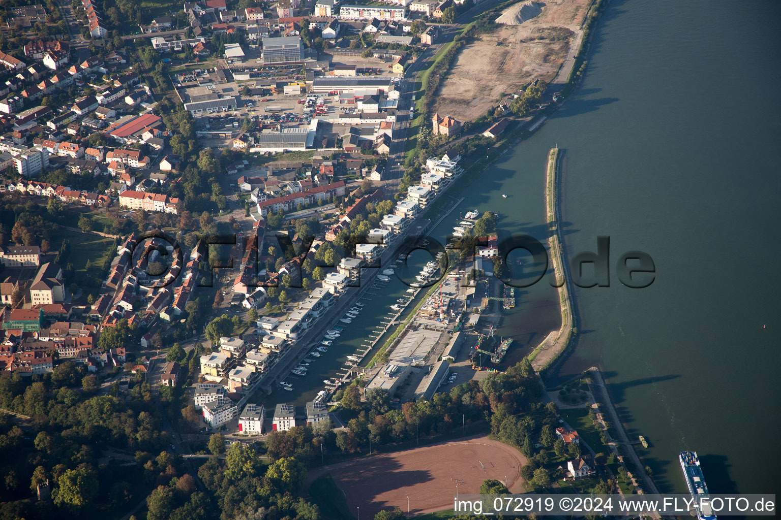 Vue aérienne de Speyer dans le département Rhénanie-Palatinat, Allemagne