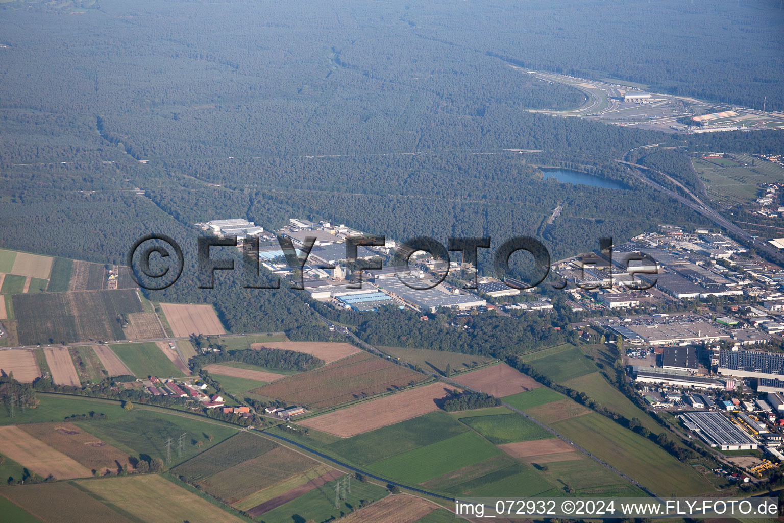 Photographie aérienne de Hockenheim dans le département Bade-Wurtemberg, Allemagne