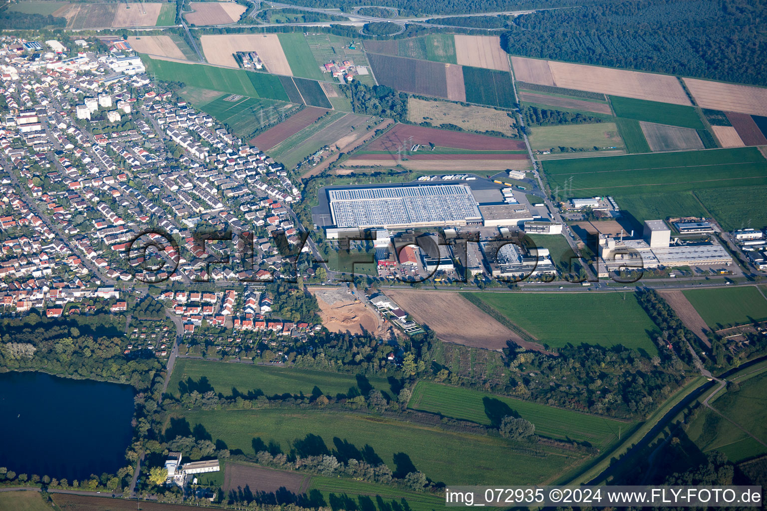 Photographie aérienne de Ketsch dans le département Bade-Wurtemberg, Allemagne