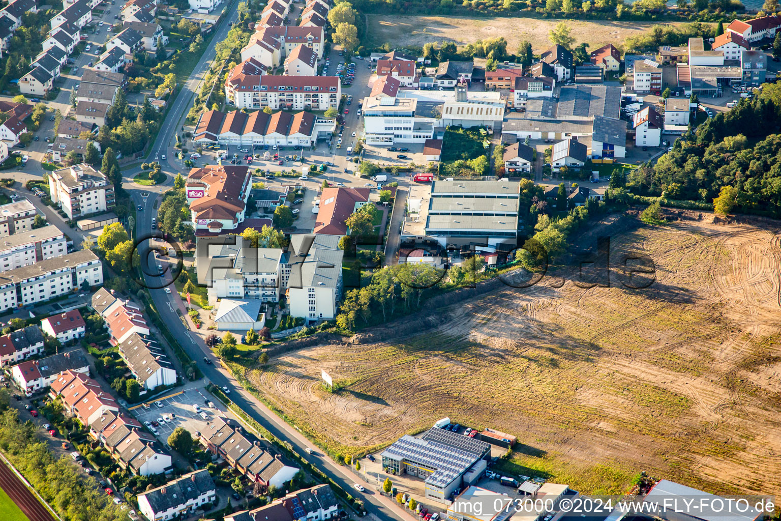 Vue aérienne de Anneau de dirigeable à Brühl dans le département Bade-Wurtemberg, Allemagne