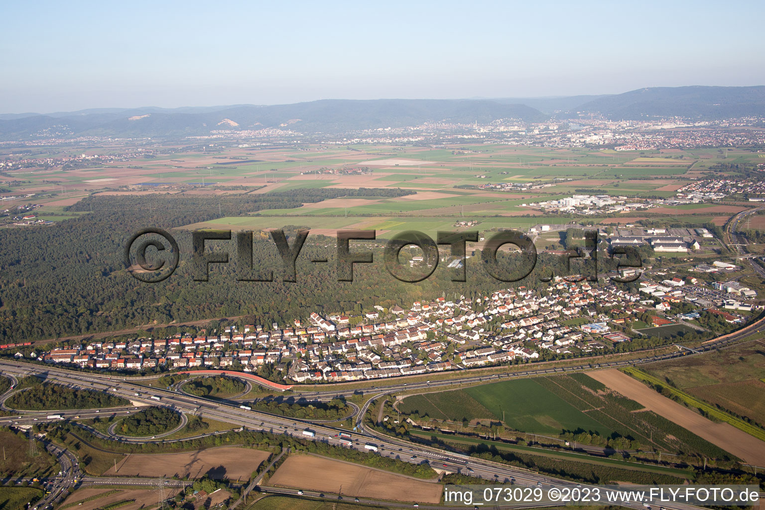 Vue aérienne de NO à Schwetzingen dans le département Bade-Wurtemberg, Allemagne