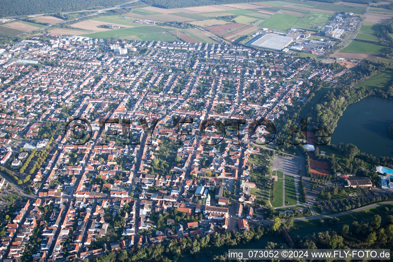 Image drone de Ketsch dans le département Bade-Wurtemberg, Allemagne