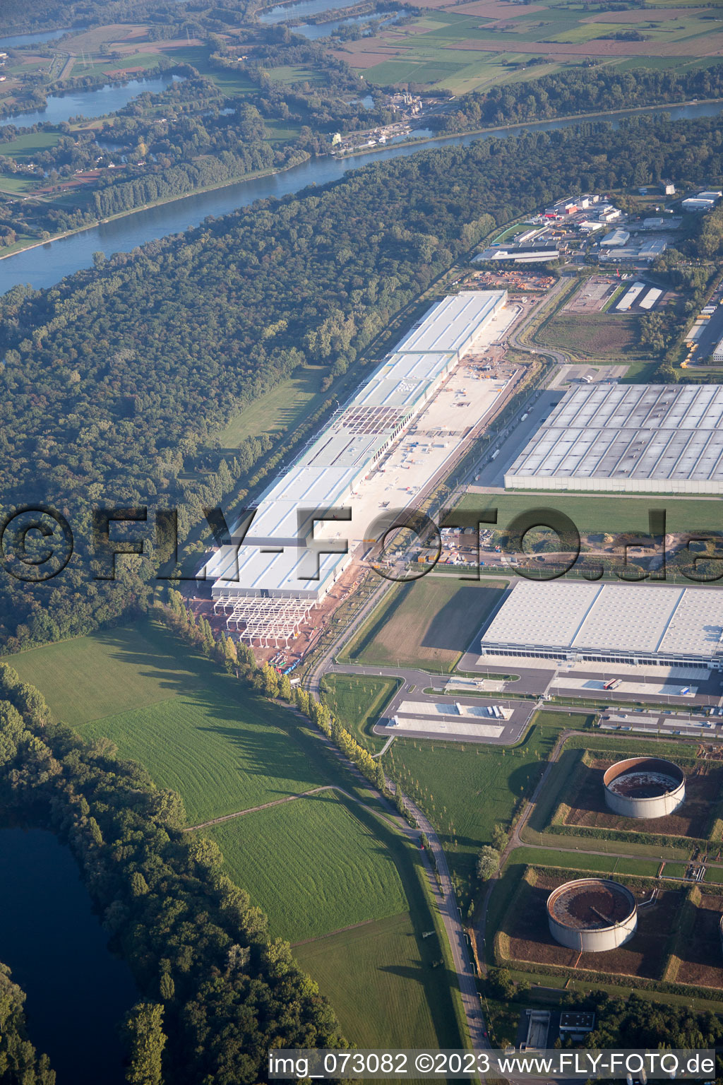 Port à Speyer dans le département Rhénanie-Palatinat, Allemagne hors des airs