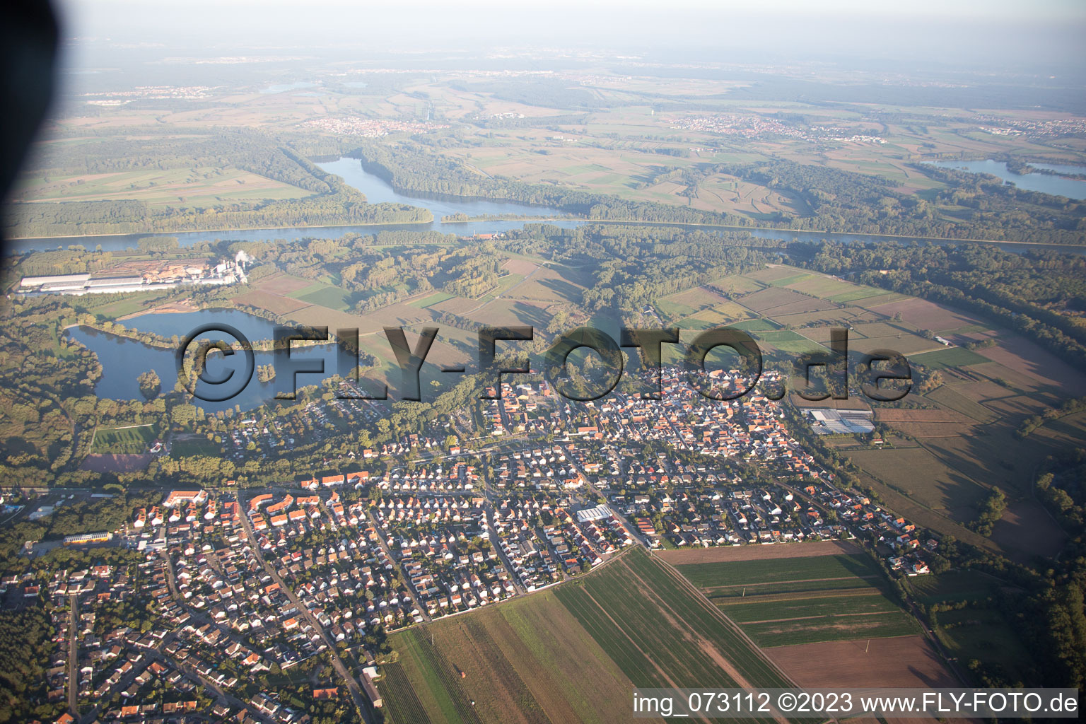 Quartier Sondernheim in Germersheim dans le département Rhénanie-Palatinat, Allemagne hors des airs