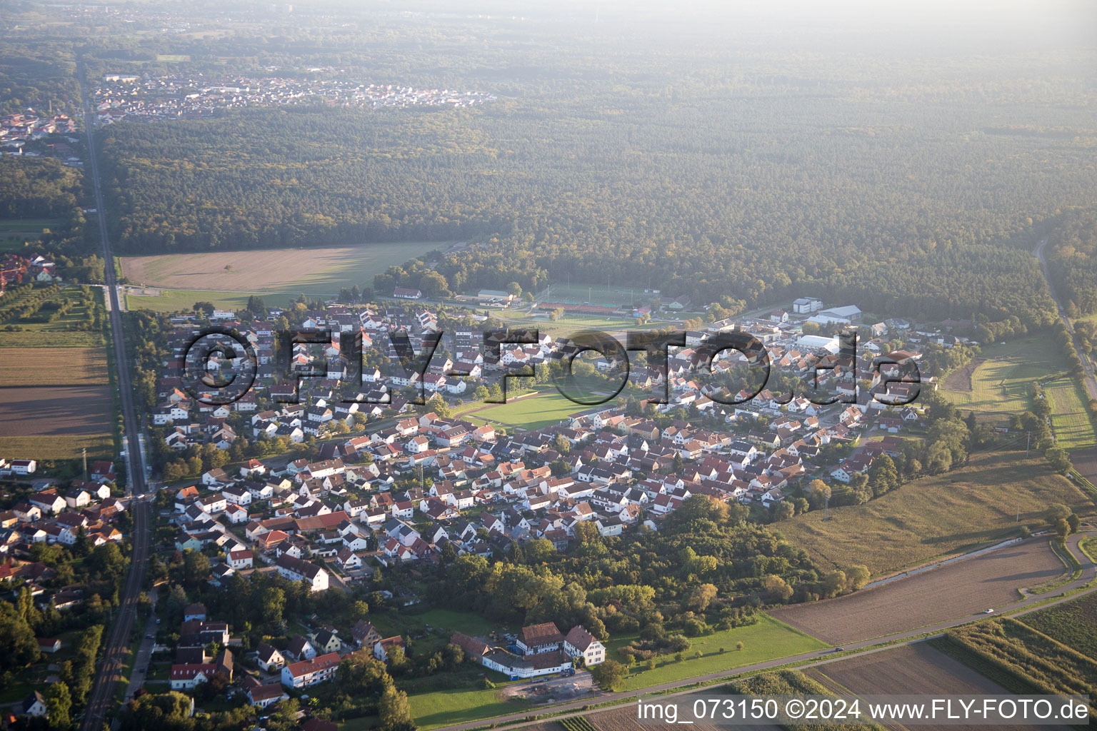 Photographie aérienne de Rheinzabern dans le département Rhénanie-Palatinat, Allemagne