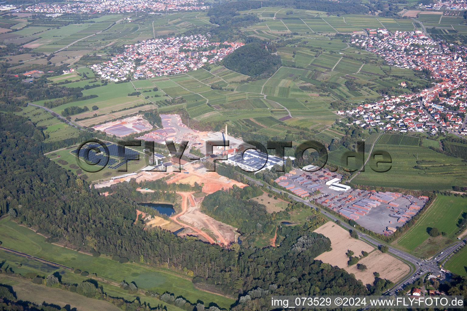 Vue aérienne de Malsch dans le département Bade-Wurtemberg, Allemagne