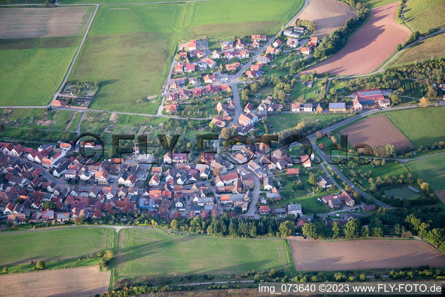 Vue aérienne de Dertingen dans le département Bade-Wurtemberg, Allemagne