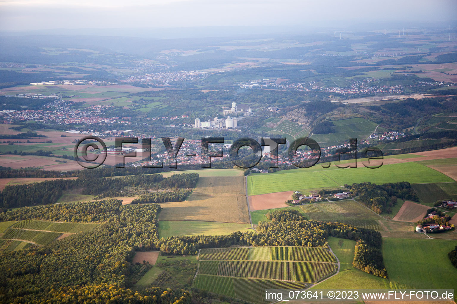 Vue aérienne de Homburg am Main dans le département Bade-Wurtemberg, Allemagne