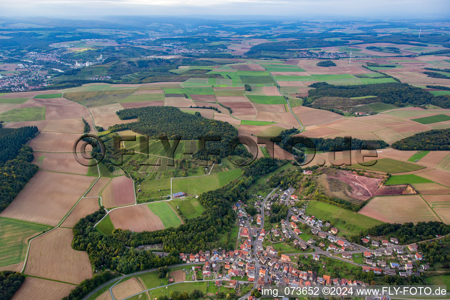 Photographie aérienne de Quartier Wüstenzell in Holzkirchen dans le département Bavière, Allemagne