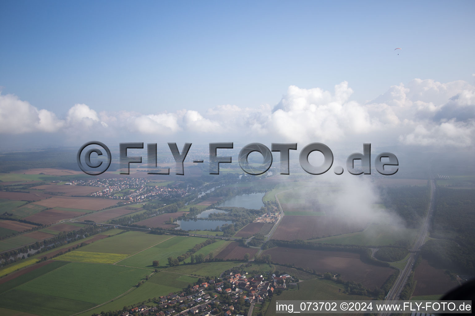 Vue aérienne de Horhausen dans le département Bavière, Allemagne