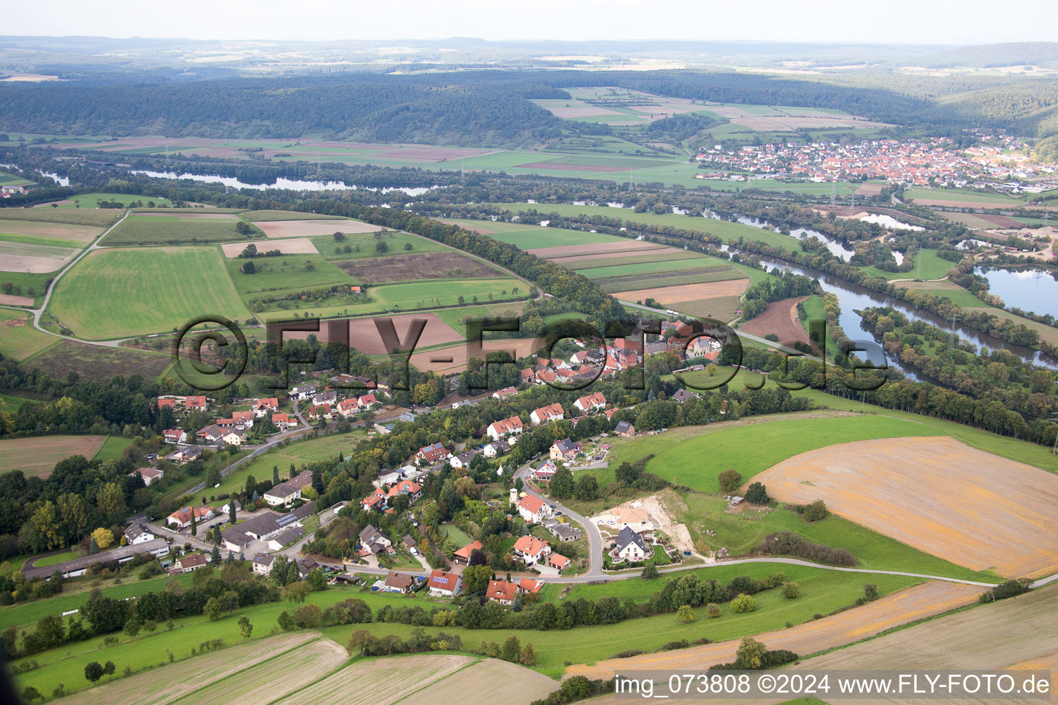 Vue aérienne de Stettfeld dans le département Bavière, Allemagne