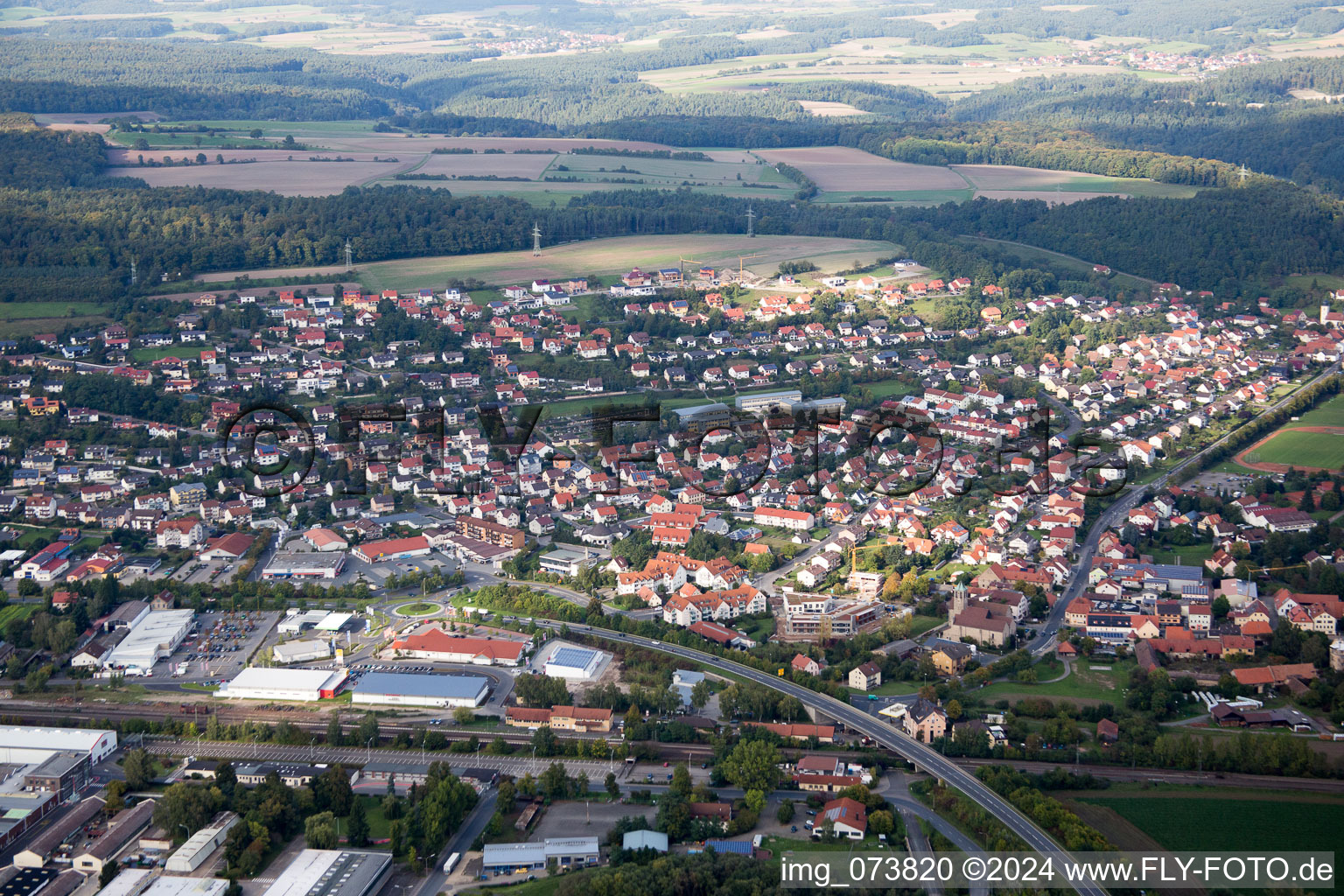 Eltmann dans le département Bavière, Allemagne vue d'en haut