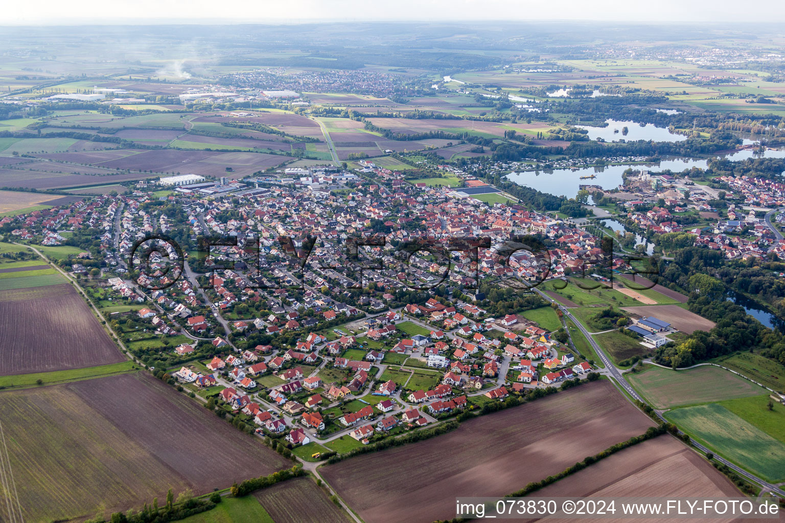 Photographie aérienne de Zones riveraines du Main à Sand am Main dans le département Bavière, Allemagne