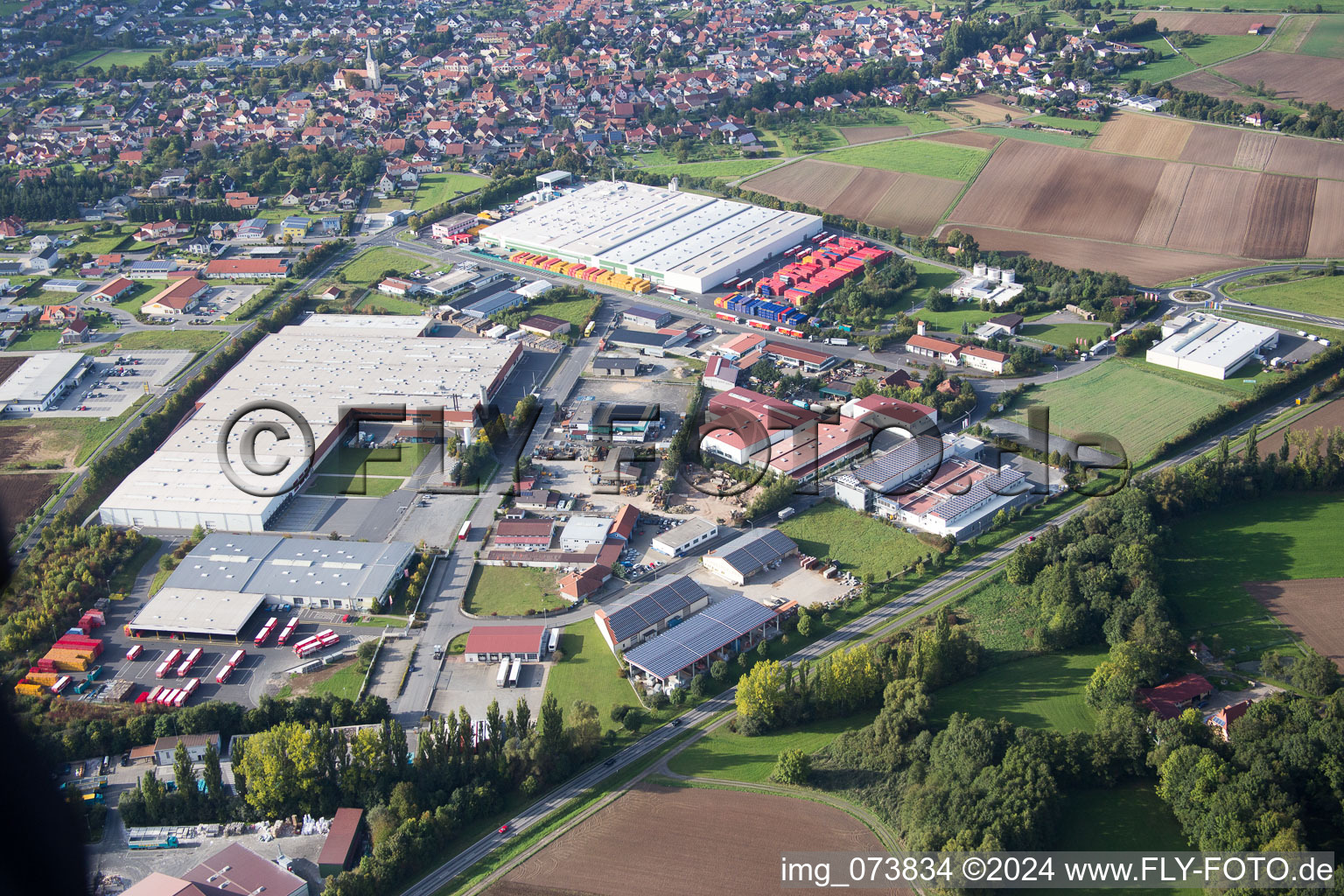 Photographie aérienne de Knetzgau dans le département Bavière, Allemagne