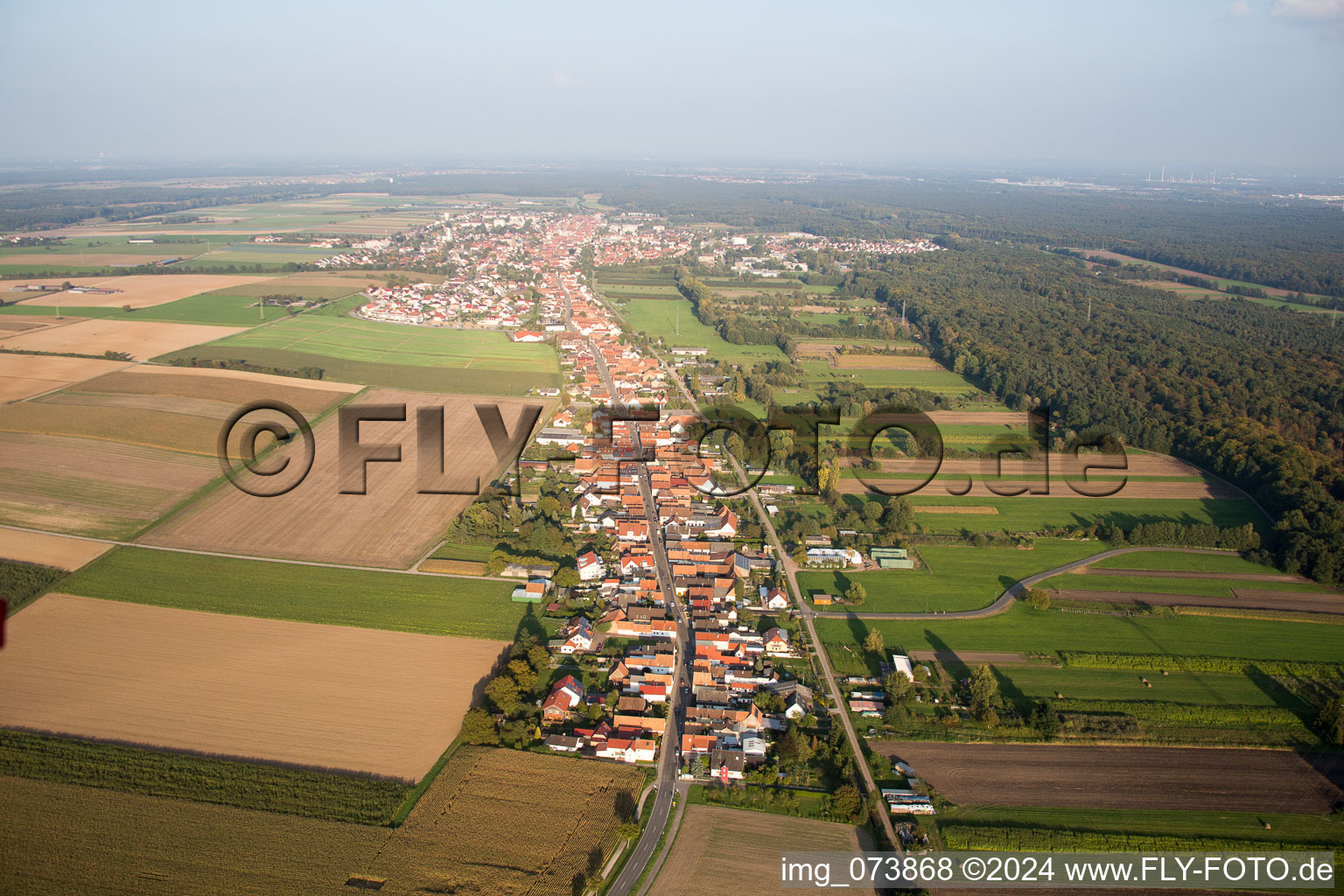 Sarrestr à Kandel dans le département Rhénanie-Palatinat, Allemagne vue du ciel