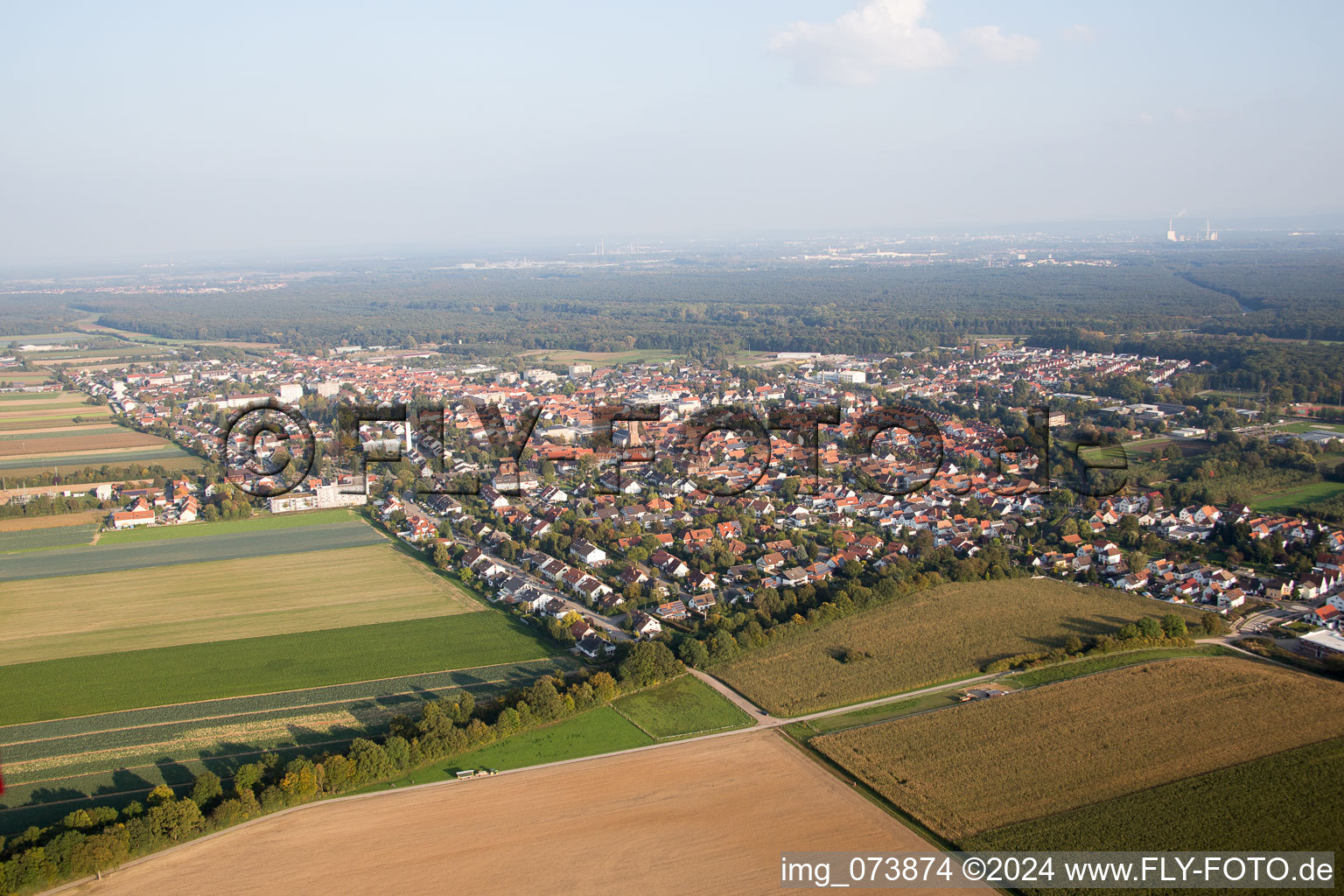 Kandel dans le département Rhénanie-Palatinat, Allemagne vue du ciel