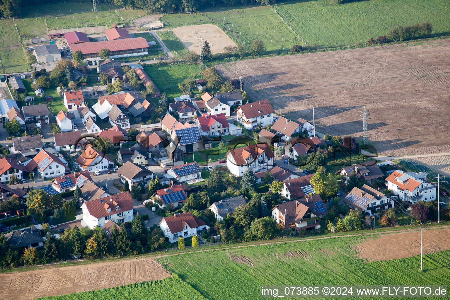 Quartier Minderslachen in Kandel dans le département Rhénanie-Palatinat, Allemagne hors des airs