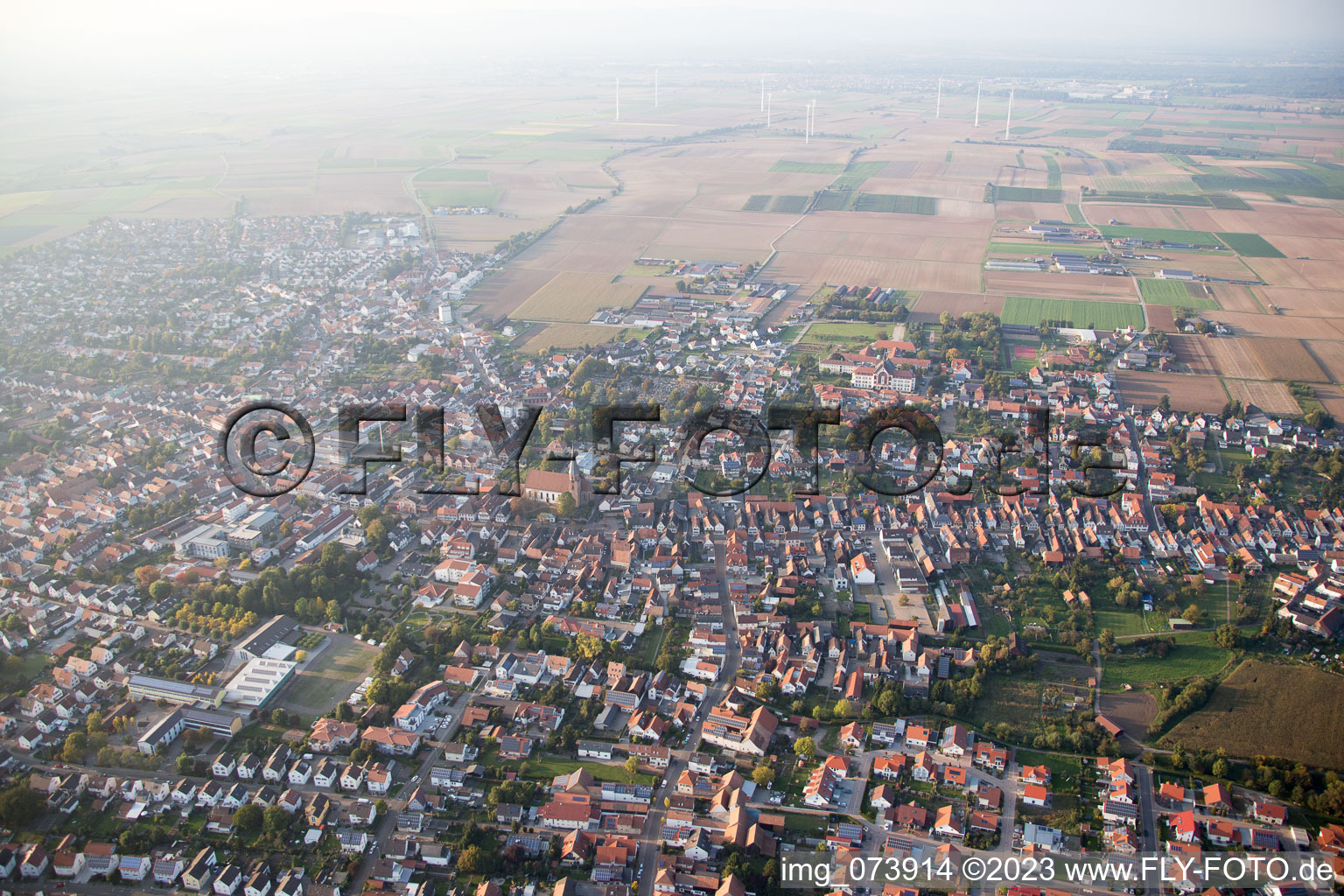 Quartier Herxheim in Herxheim bei Landau dans le département Rhénanie-Palatinat, Allemagne vue du ciel