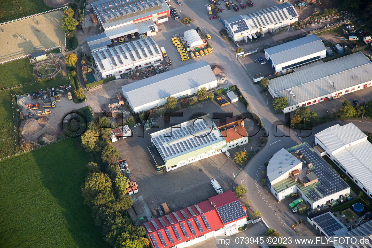 Quartier Herxheim in Herxheim bei Landau dans le département Rhénanie-Palatinat, Allemagne du point de vue du drone