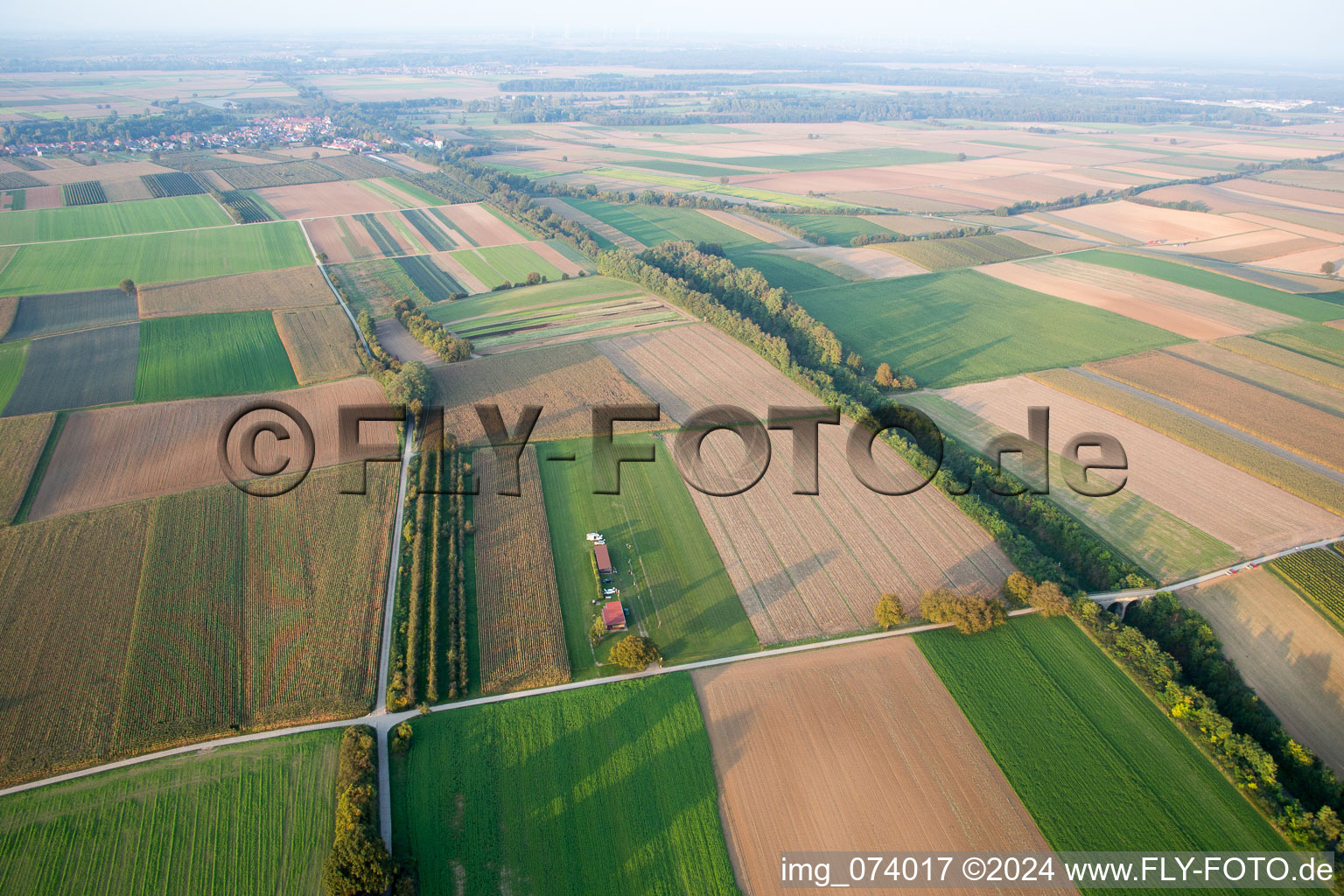 Aérodrome modèle à Freckenfeld dans le département Rhénanie-Palatinat, Allemagne vue d'en haut