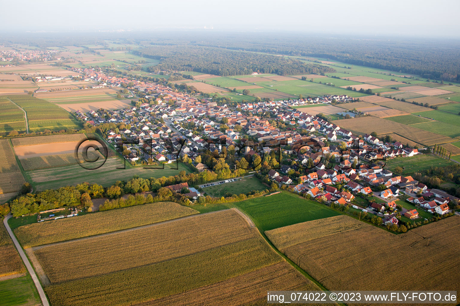 Freckenfeld dans le département Rhénanie-Palatinat, Allemagne d'en haut