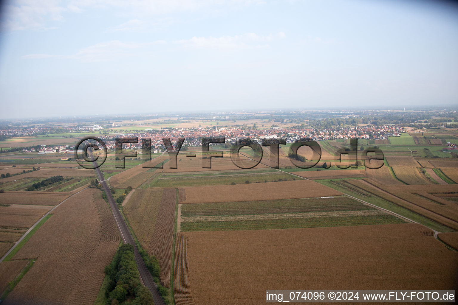 Photographie aérienne de Hœrdt dans le département Bas Rhin, France