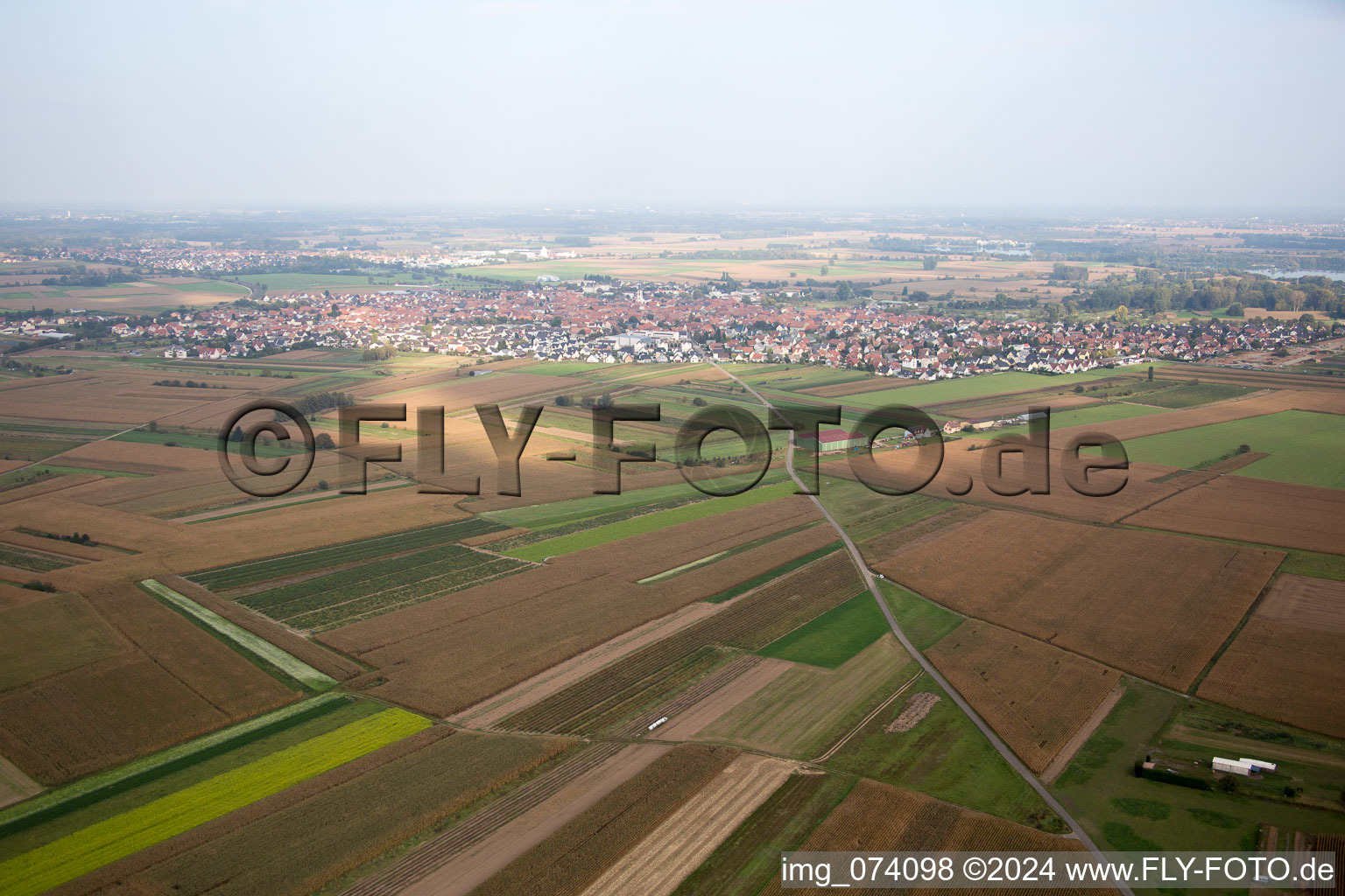 Hœrdt dans le département Bas Rhin, France d'en haut