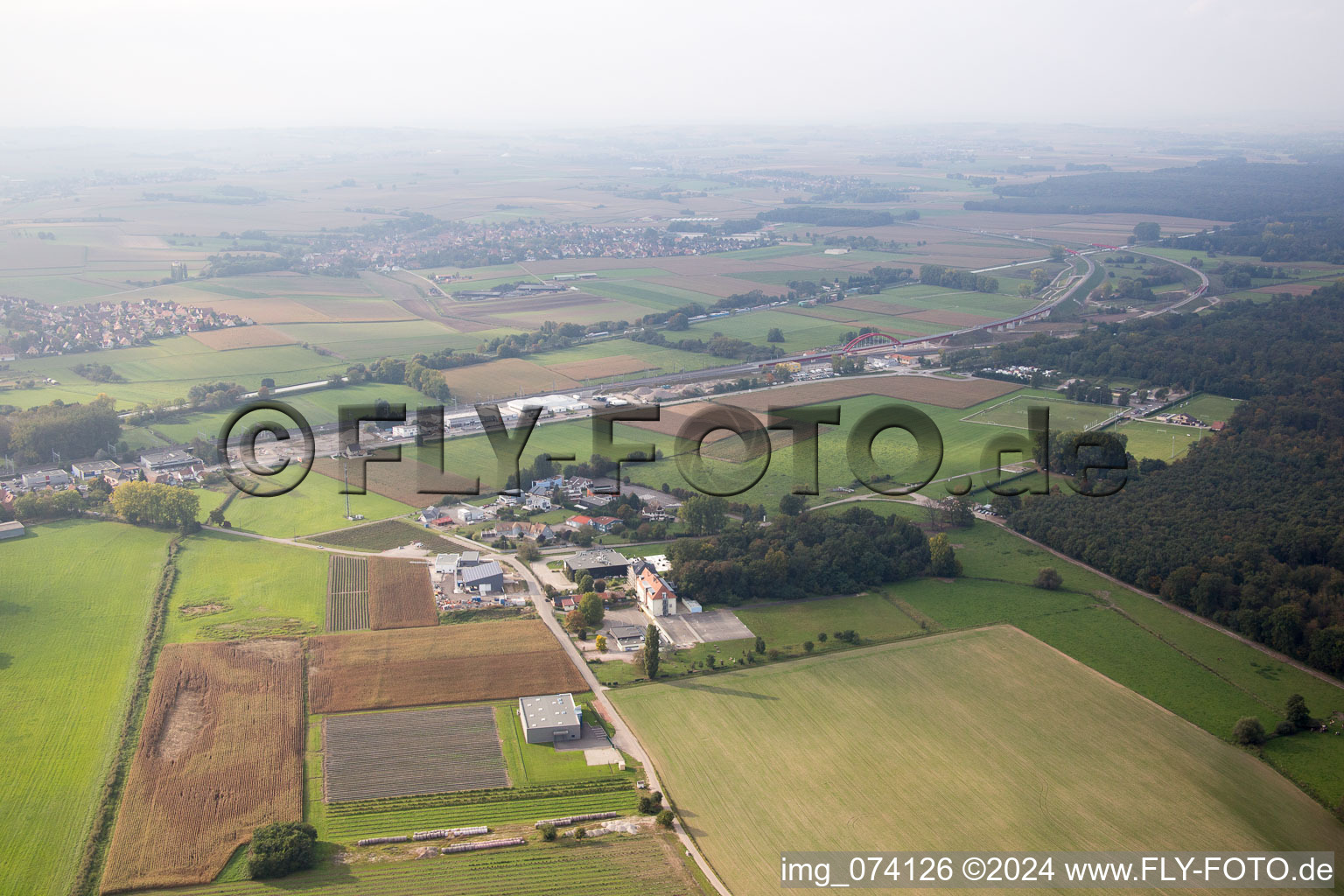 Vendenheim dans le département Bas Rhin, France hors des airs