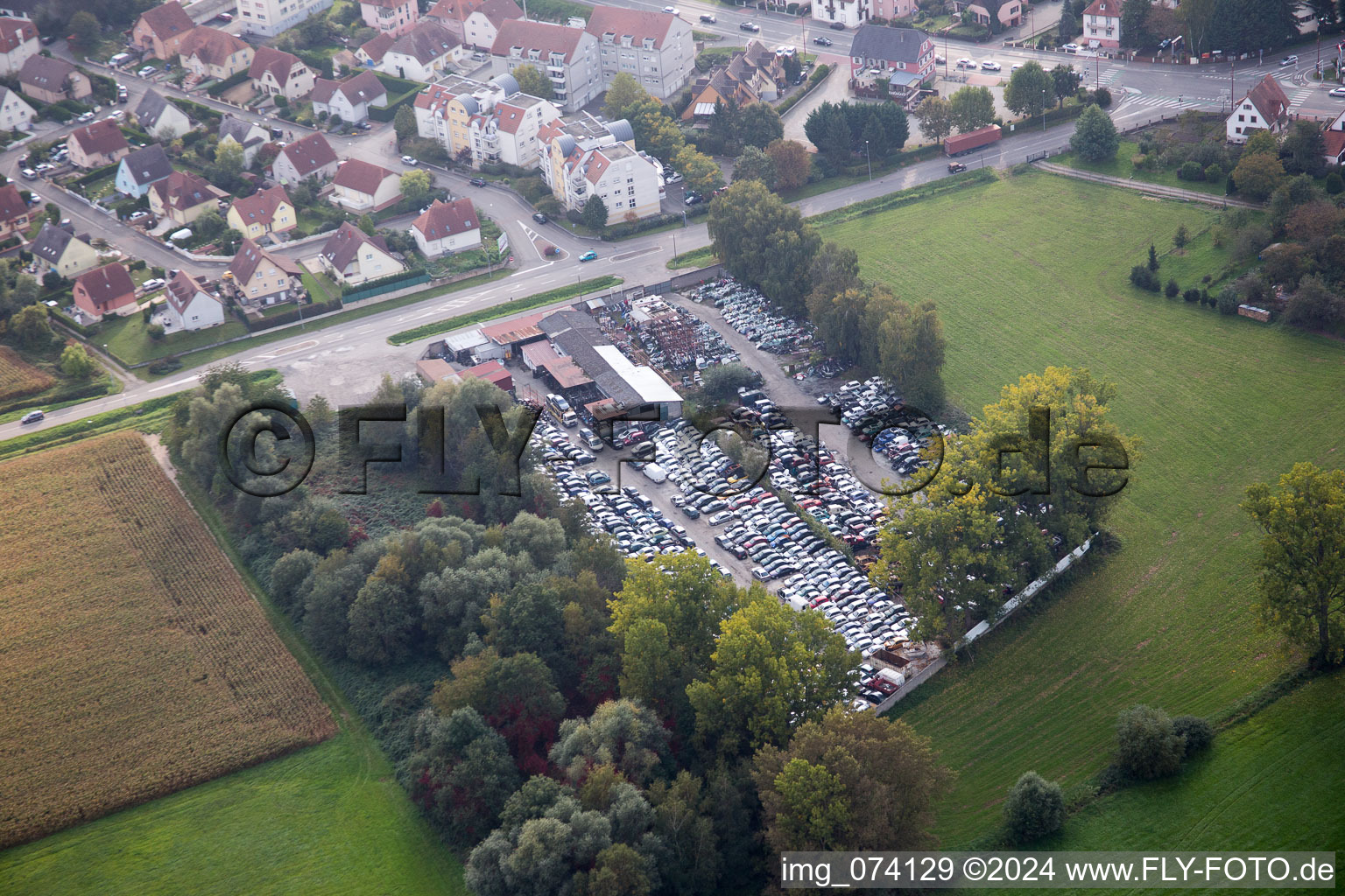 Vendenheim dans le département Bas Rhin, France vue d'en haut