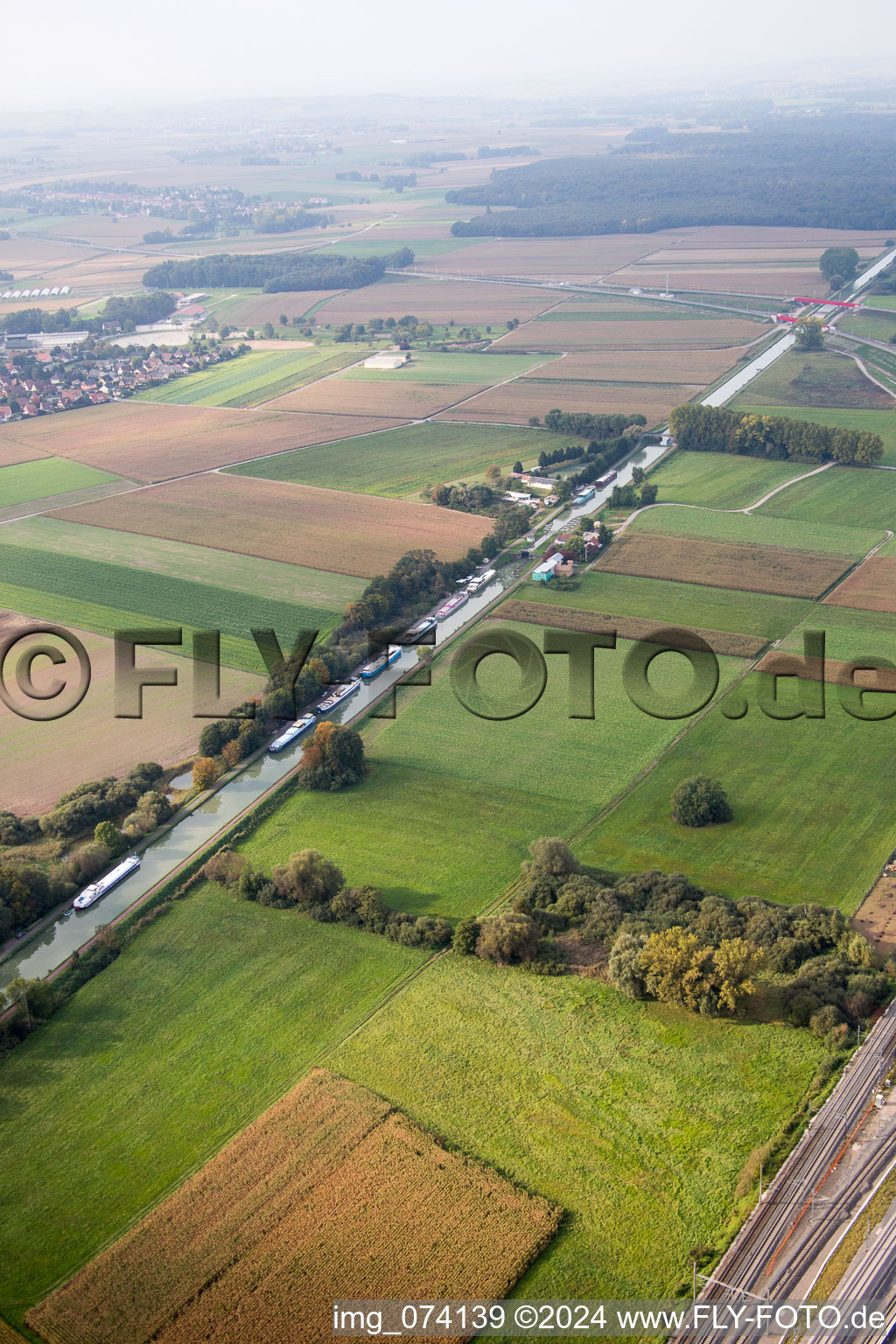 Enregistrement par drone de Vendenheim dans le département Bas Rhin, France