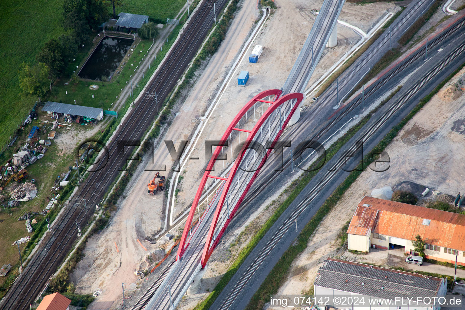 Image drone de Vendenheim dans le département Bas Rhin, France