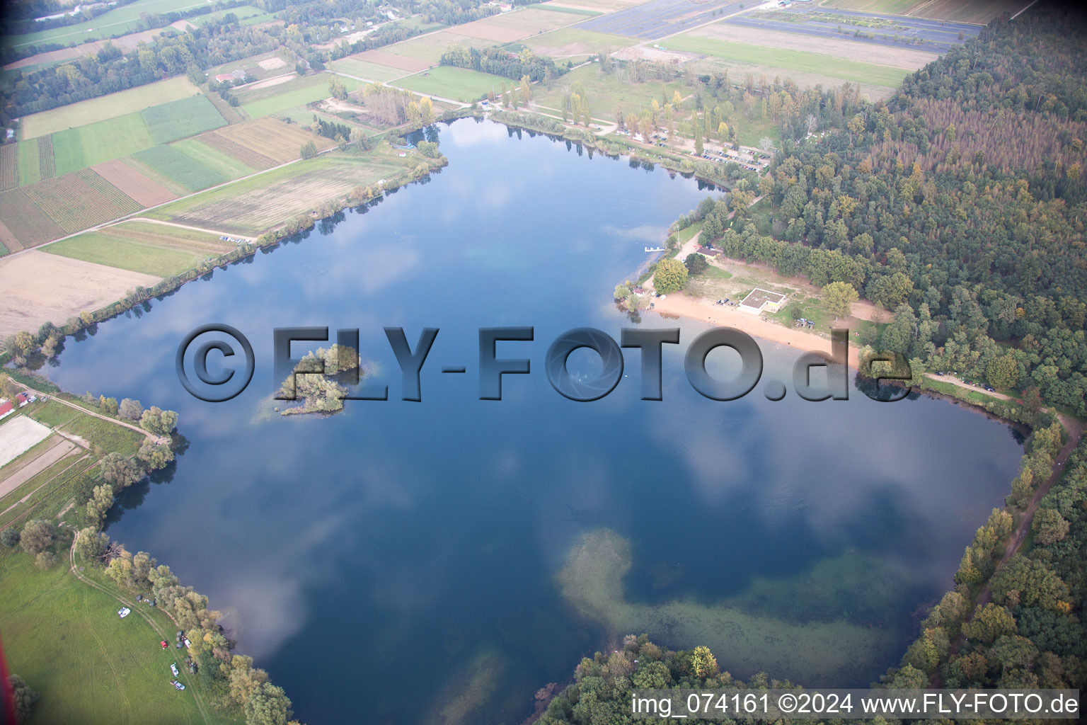 Vue aérienne de Brumath, Stephansfeld à Stephansfeld dans le département Bas Rhin, France