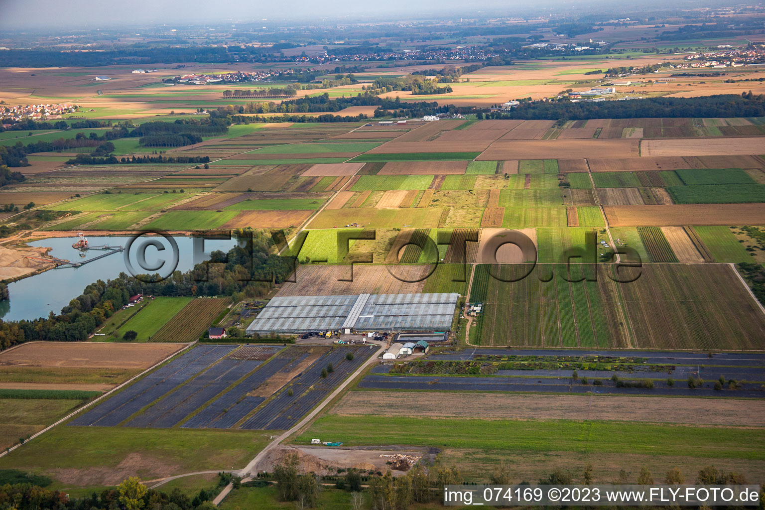 Vue aérienne de Aventure paramoteur Alsace à Stephansfeld dans le département Bas Rhin, France