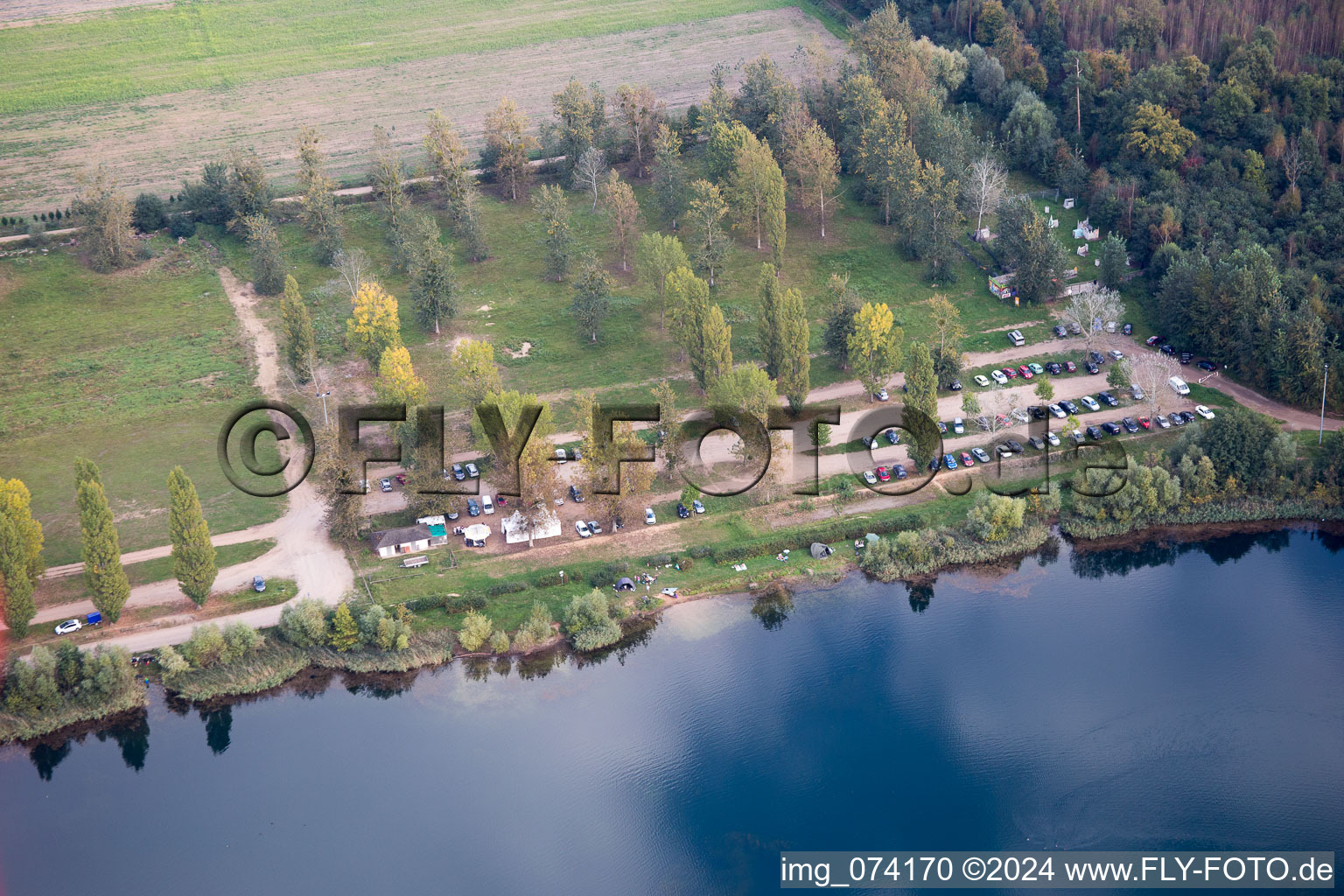 Vue aérienne de Stephansfeld dans le département Bas Rhin, France