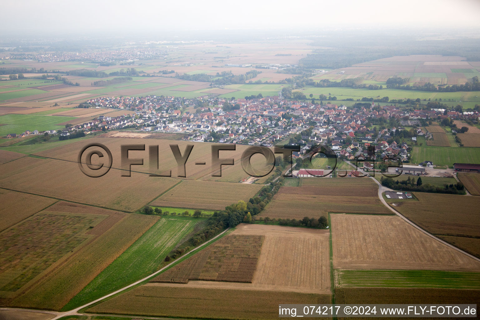 Geudertheim dans le département Bas Rhin, France d'en haut