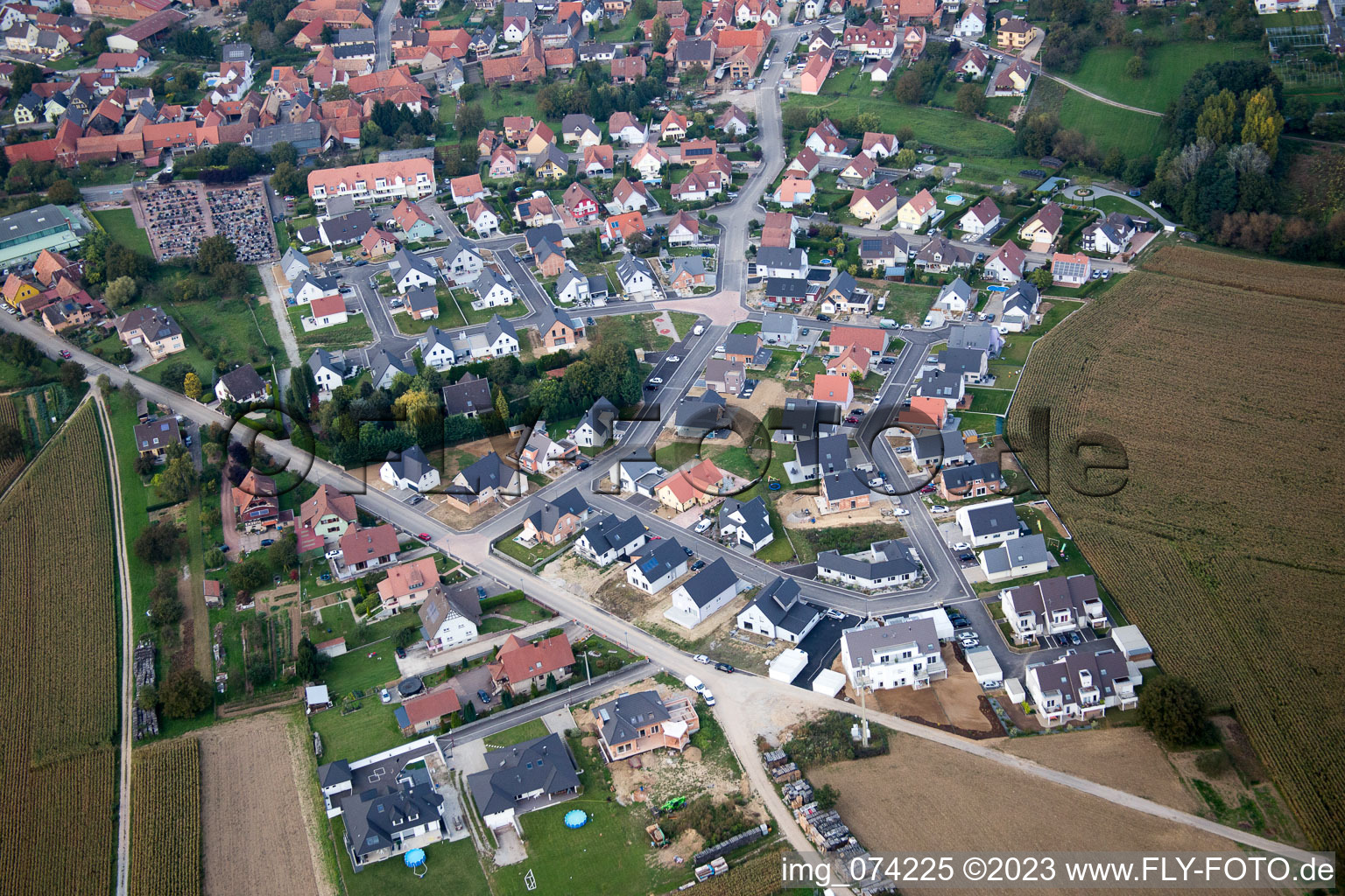 Photographie aérienne de Weitbruch dans le département Bas Rhin, France