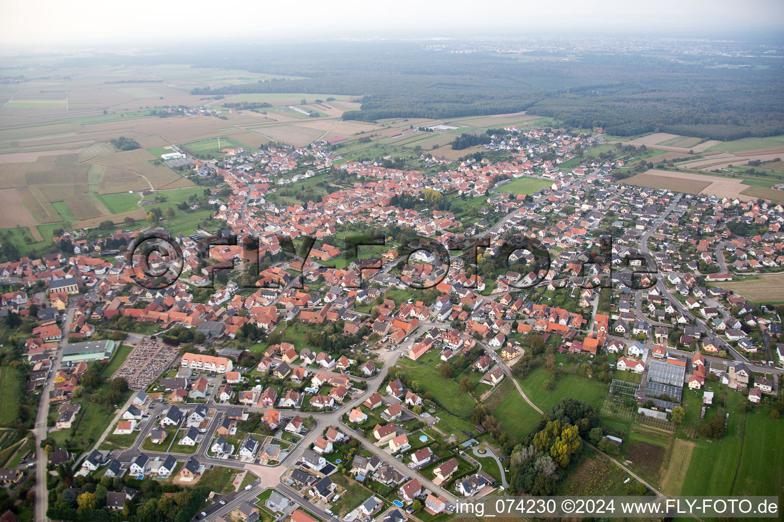 Weitbruch dans le département Bas Rhin, France hors des airs