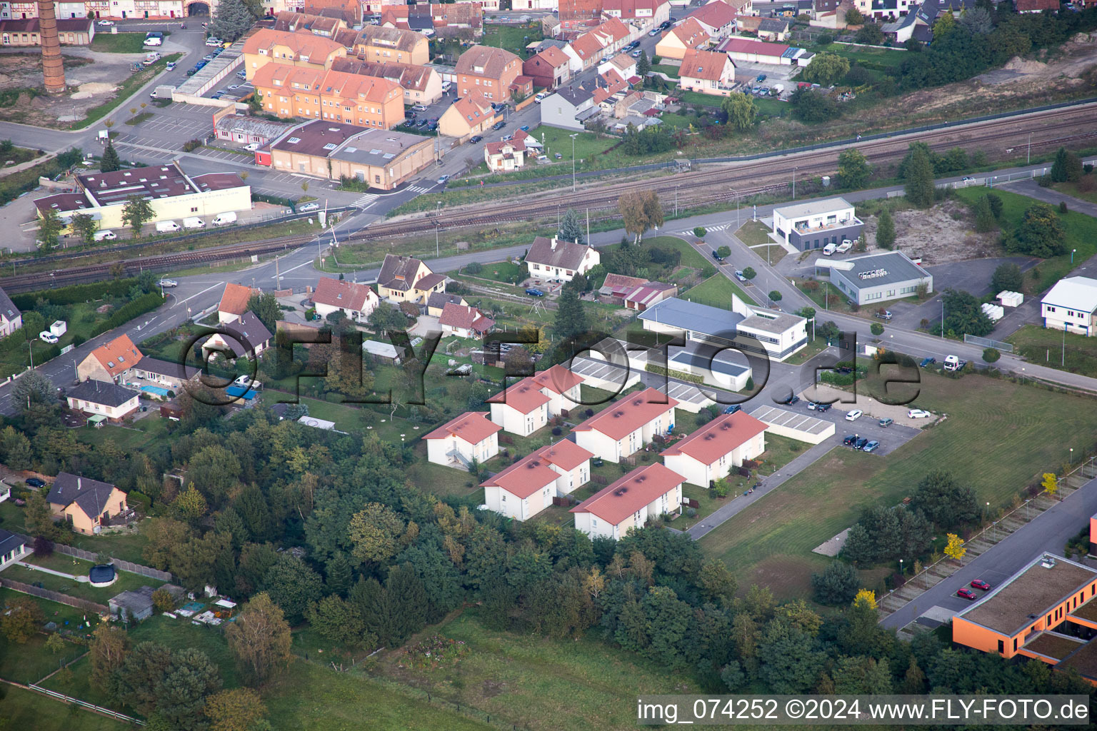 Bischwiller dans le département Bas Rhin, France vue d'en haut