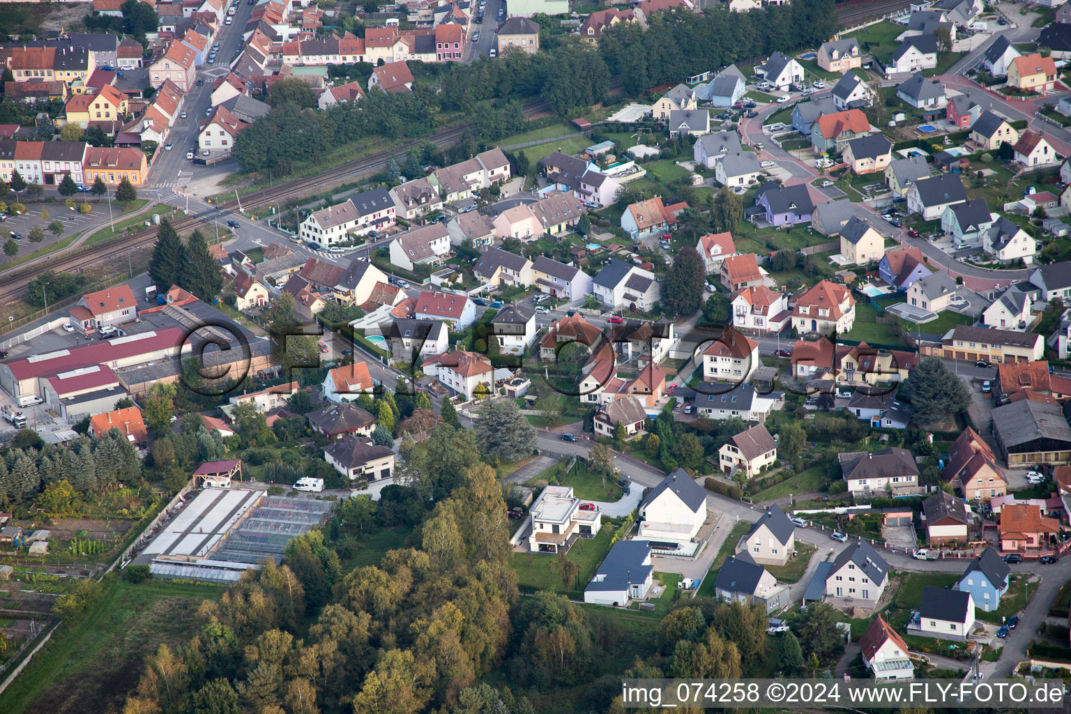 Enregistrement par drone de Bischwiller dans le département Bas Rhin, France