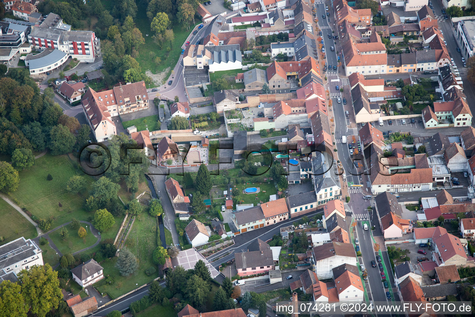 Photographie aérienne de Bischwiller dans le département Bas Rhin, France