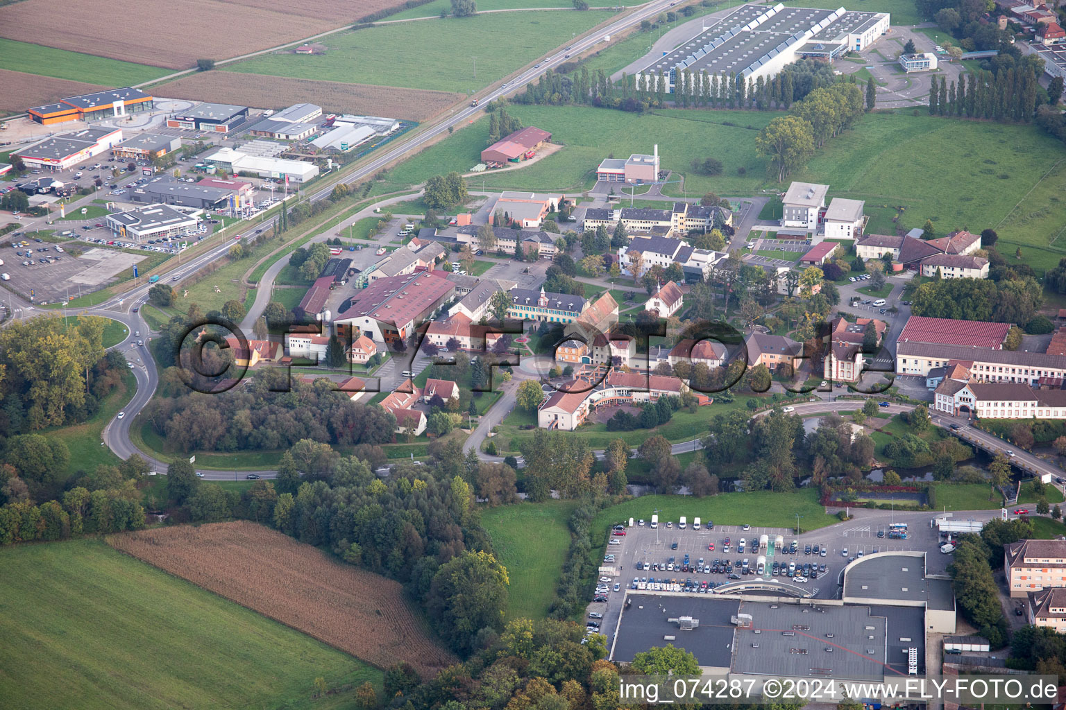 Bischwiller dans le département Bas Rhin, France vue d'en haut