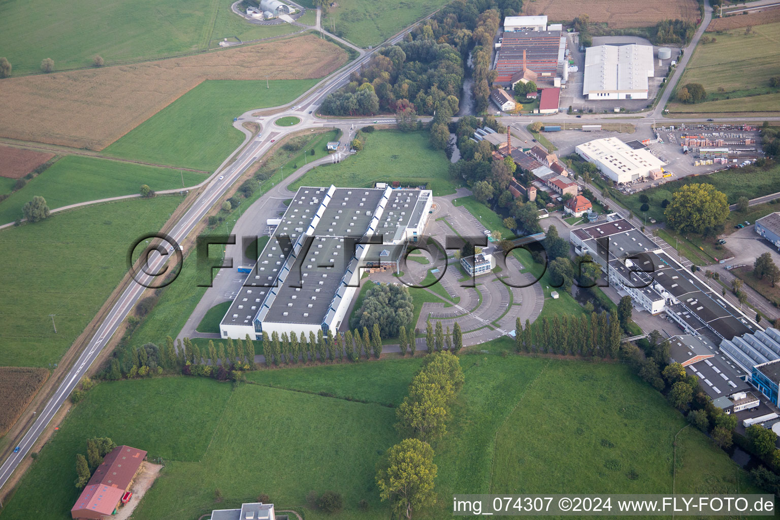 Vue aérienne de Bischwiller dans le département Bas Rhin, France