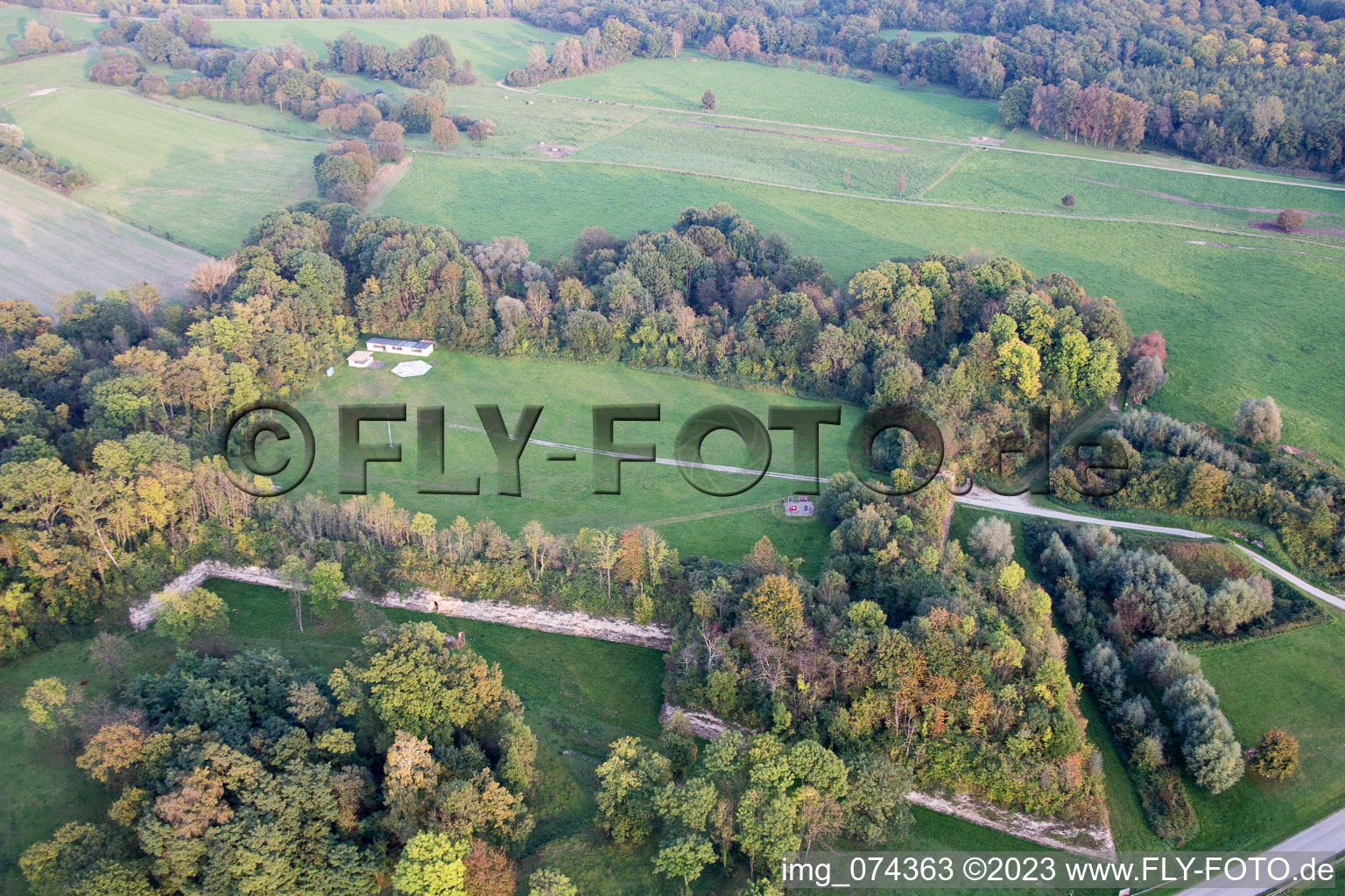 Enregistrement par drone de Fort-Louis dans le département Bas Rhin, France